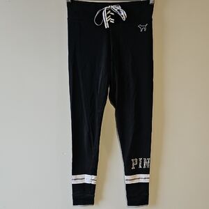 PINK Victoria's Secret 25x29 Black and White Yoga Pants